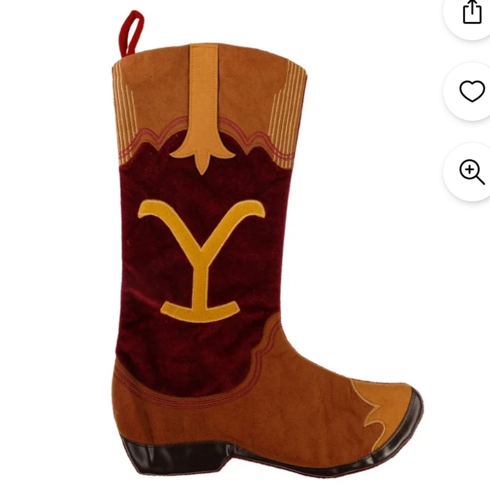 Yellowstone 20" Cowboy Boot  Christmas Stocking by Ruz